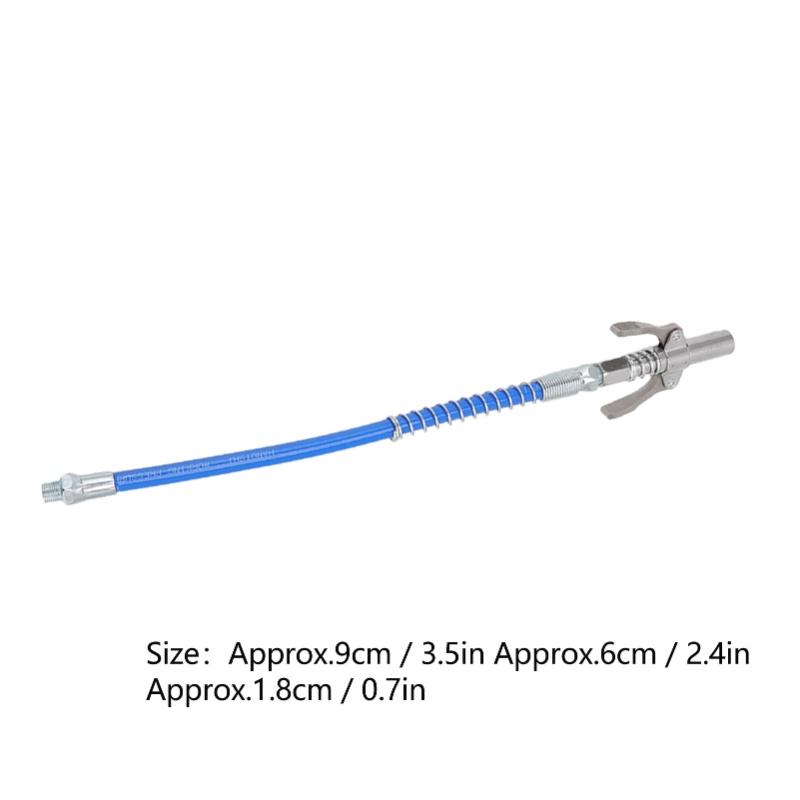Acoplador de Ferramenta de Graxa Elétrico Manual Bico de Óleo de Alta Pressão Braçadeira de Travamento Duplo Bico de Graxa Com Mangueira de 30,5 cm Rosca Macho