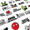 10/50 pegatinas geniales en blanco y negro con estilo JDM, pegatinas de grafiti para motocicletas de carreras, para bricolaje, equipaje, portátil, monopatín, bicicleta.