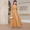 Middle Eastern Muslim Women's Embroidered Robe Loose Casual Long Ethnic Style Dress