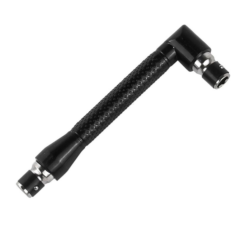 New L Type 1/4 Hexagon Screwdriver Bit 90 Degree Double End Handle Black 6.35mm Wrench Tool For Matching Bits Set
