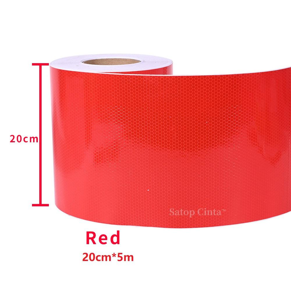 5cm/10cm/20cm*5M Red Wateproof Reflective Adhesive Tapes Warning Caution Marking Strips Reflectors Stickers For Motorcycle Truck