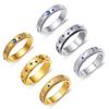 Europäisches und Amerikanisches Stern Sonne Schmetterling Strass Edelstahl Damen Ring Set
