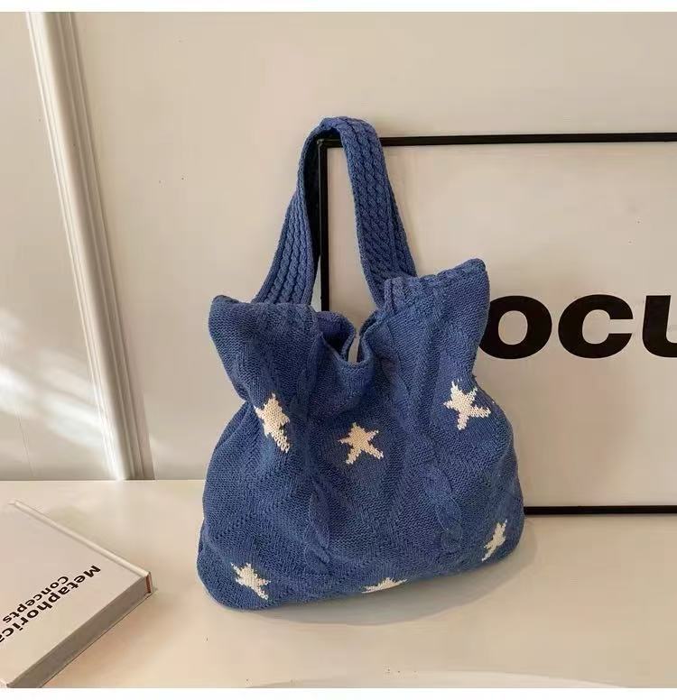 Large capacity tote bag woven bag summer shoulder bag women's hand-woven bag new holiday beach bag