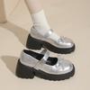 Silver Xiaoxiangfeng French Platform Mary Jane Shoes Women's 2025 New Summer Skirt Small Leather Shoes Thick Heel Single Shoes