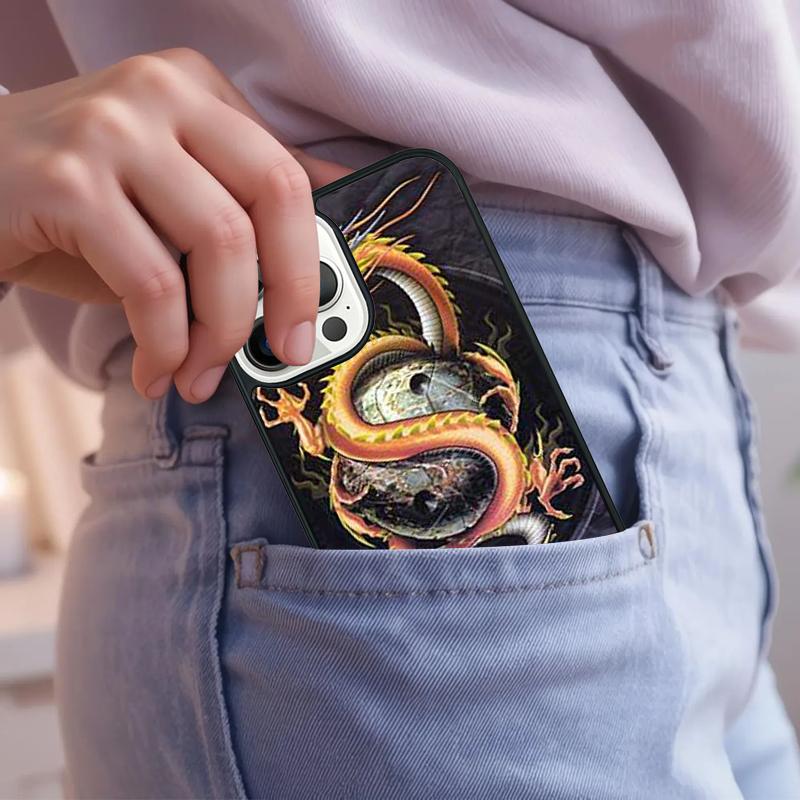 Asian Chinese Dragon Phone Case For iPhone 17 Air 15 16e 14 13 Pro Max Coque 12 11 Pro Max PLUS cover
