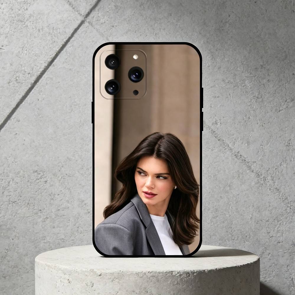 K-Kendall Jenner Phone Case Silicone Black Soft For IPhone 17,16,15,14,13,12,11,SE,Plus Pro Max