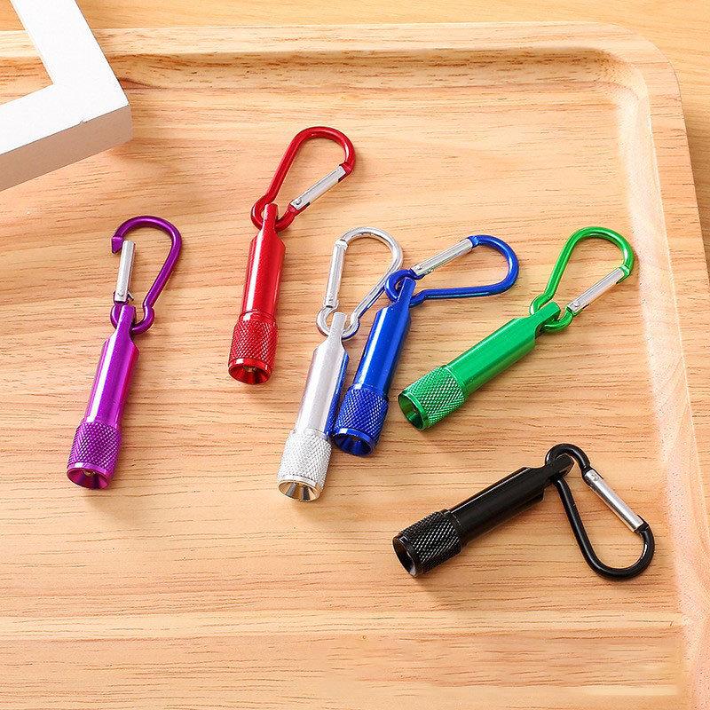 Mini LED High-Power Flashlight with Colombia Logo and Carabiner - Aluminum Alloy Gift Toy