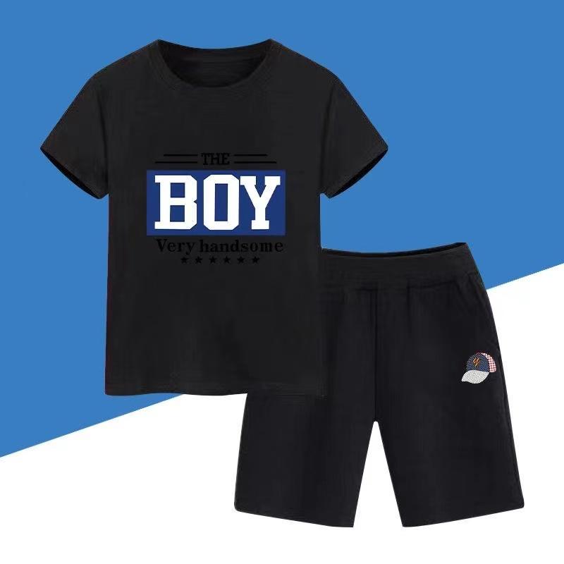 Summer Baby Boy Clothes Set Children Girls Letter Printed T-Shirts And Shorts 2pcs Suit Kid Sport Outfits Top Bottom Tracksuits