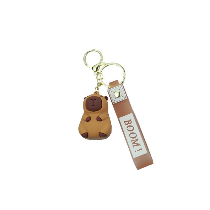 Adorable Cartoon Capybara Turtle Duck Keychain Cute Car Bag Key Accessory Gift