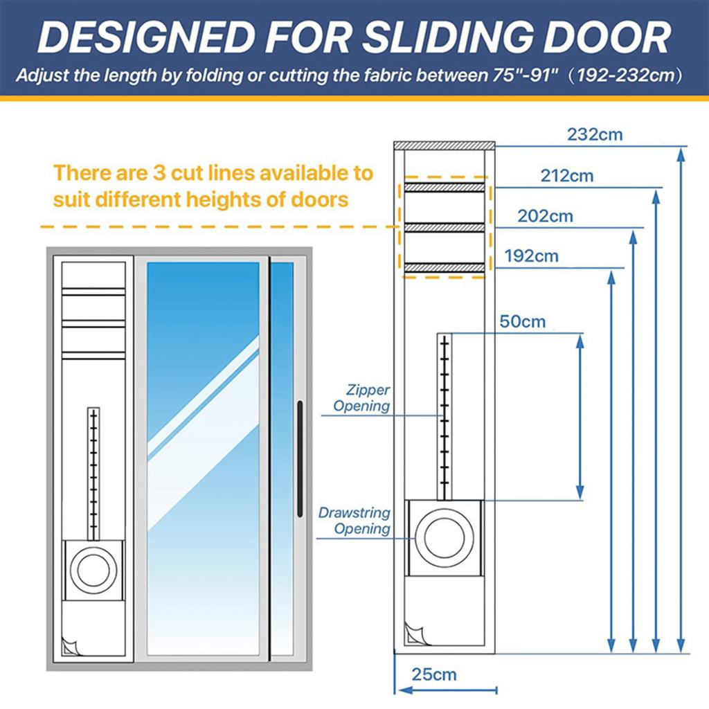Home Door and Window Seal Kit Easy Installation Window Vent Seal for Prevent Air from Returning