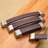 Square Drawer Handle Single Hole Cabinet Pulls Modern Leather Handle  Furniture Hardware