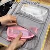 Travel Essentials Organizer for Luggage Standing Toiletry Bag, Portable Waterproof EVA Cosmetic Organizer, Large Versatile Makeup Bag Camping Capacity