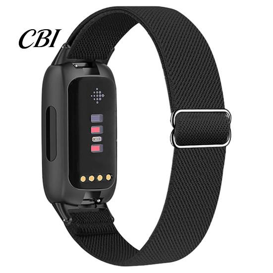 Breathable Nylon Sport Band Elastic Watch Bands for Fitbit Inspire 3, Adjustable Skin Friendly Strap Woven Sports Wristband Replacement Women Men