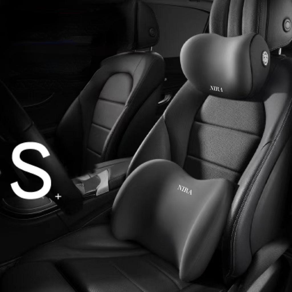 Auto Komfort Lordosenstützen für Sitze Auto Nackenkissen Kissen Memory-Schaum Auto Lordosenstütze Zubehör Universelles Taillenkissen