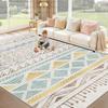 Vintage Geometric Carpet Living Room Soft Fluffy Home Decor Washable Rectangle Bedroom Large Area Rug Non-Slip Lounge Floor Mats