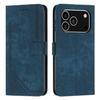 For iPhone 17 Pro Stand Case Imprinted Lines Leather Phone Cover