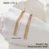 GEMCHIC Elegante Rote Tropfen Zirkon Lange Quastenohrringe für Damen, Edelstahl Gold Platin Beschichtet, Geometrischer Tropfen Hängeschmuck für Party Hochzeit