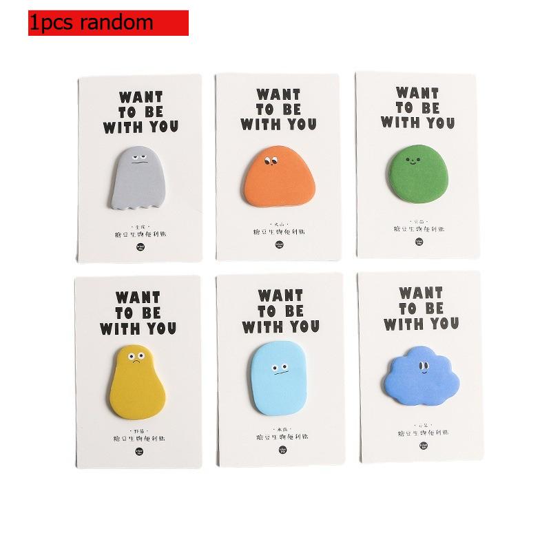

Original Sugar Bean Creature Series Cartoon Gift Tearable Message Note N Times 6 Types Office School Supplies Kawai