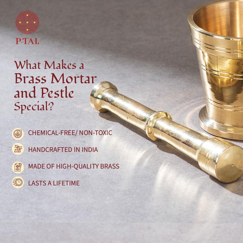 Brass Mortar and Pestle, P-TAL