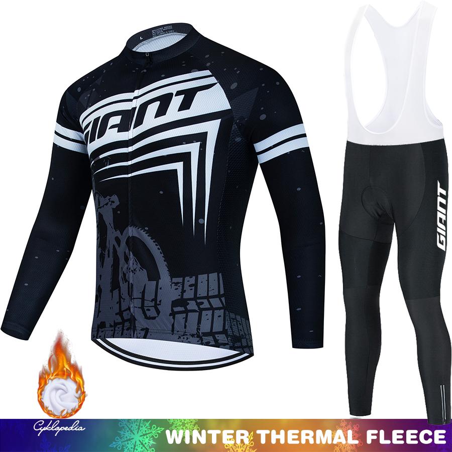 

GIANT Winter Thermal Fleece Cycling Jersey Man Men 2026 Clothing Set Bicycles Ciclismo Hombre Jumper Men s Suit Bicycle Clothes Asian size - 4XL
