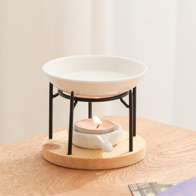 Elegant Ceramics Aromatherapies Diffuser Wax Melt Essential Oil Burners Tealight Holder for Bedroom and Spa Decoration
