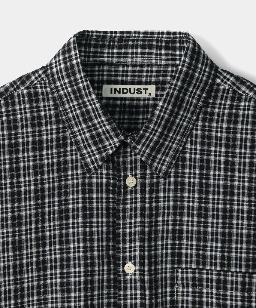INDUST Summer Roy Wrinkle Check Shirt_Black