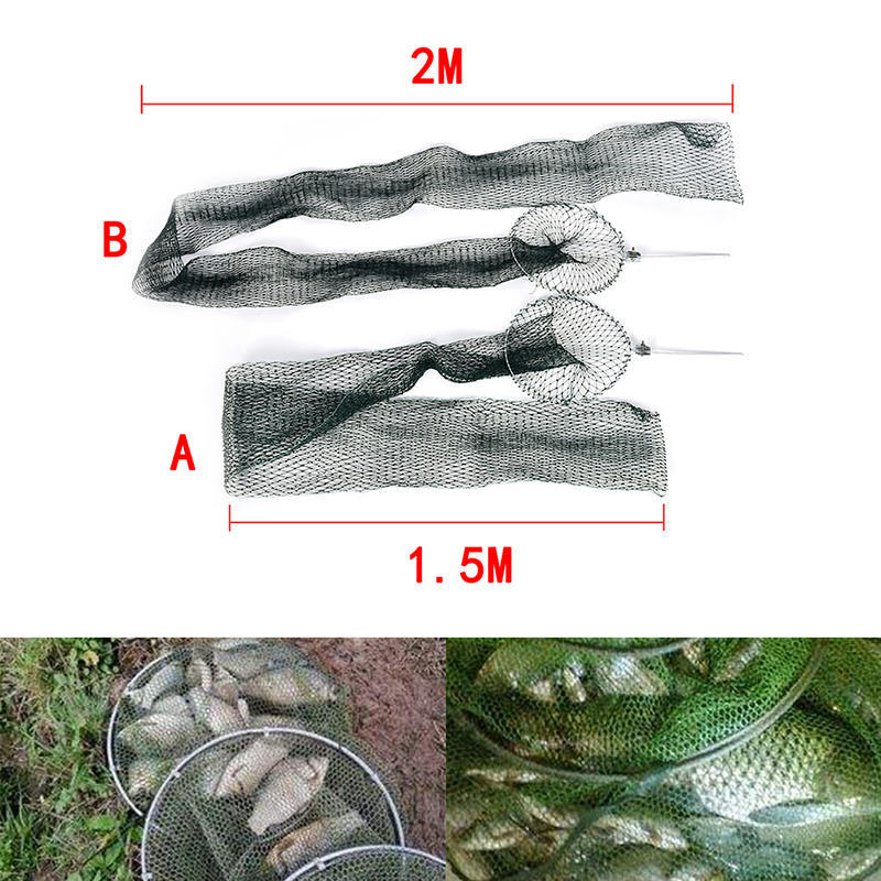 Fishing Net Trap Fishing Mesh Folding Fish Bag Small Fishing Tackle Mesh Bag