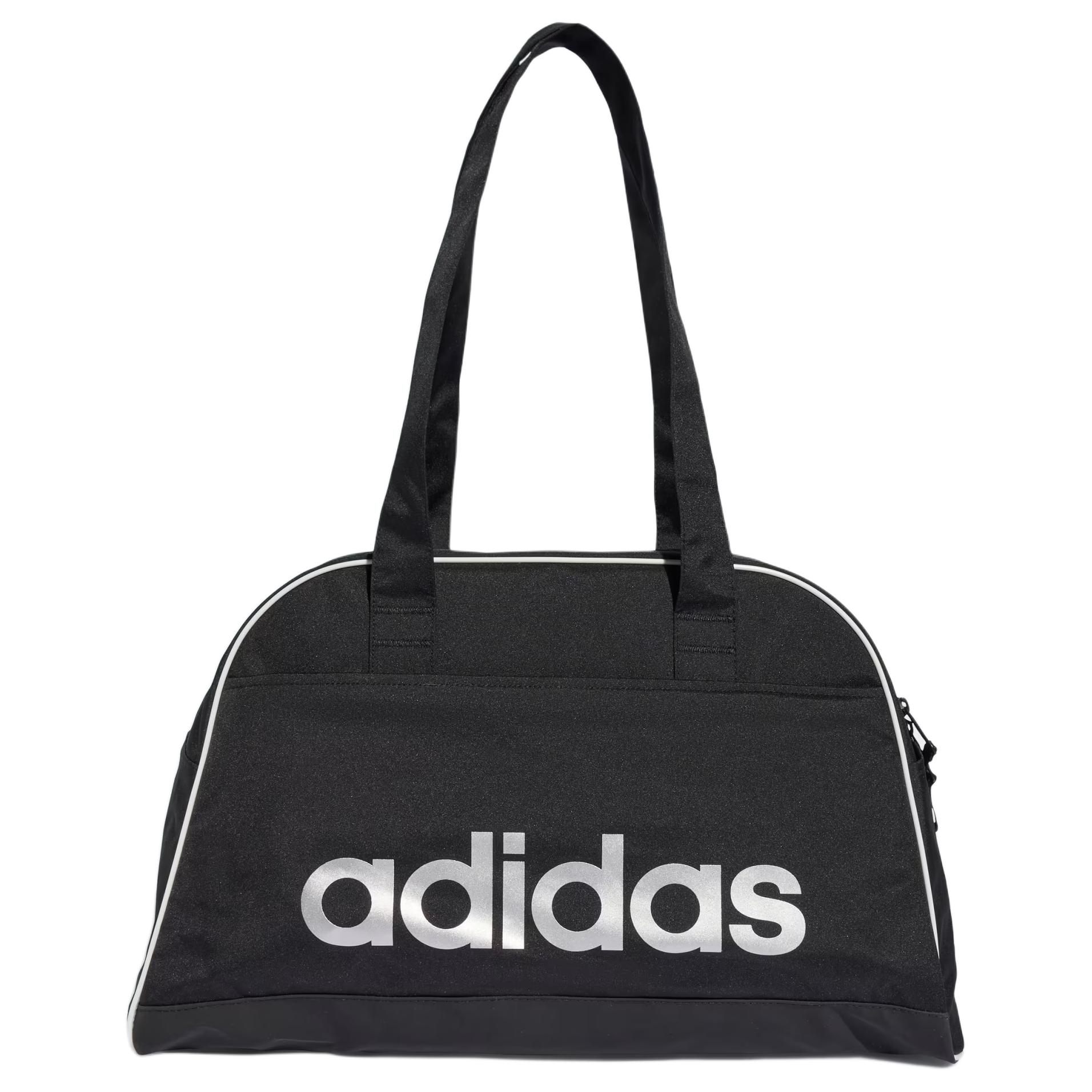 Adidas 25.9L Brand Logo Design Polyester Tote Bag Unisex Tote Bag Black Silver JW0932 Black & Silver Metallic