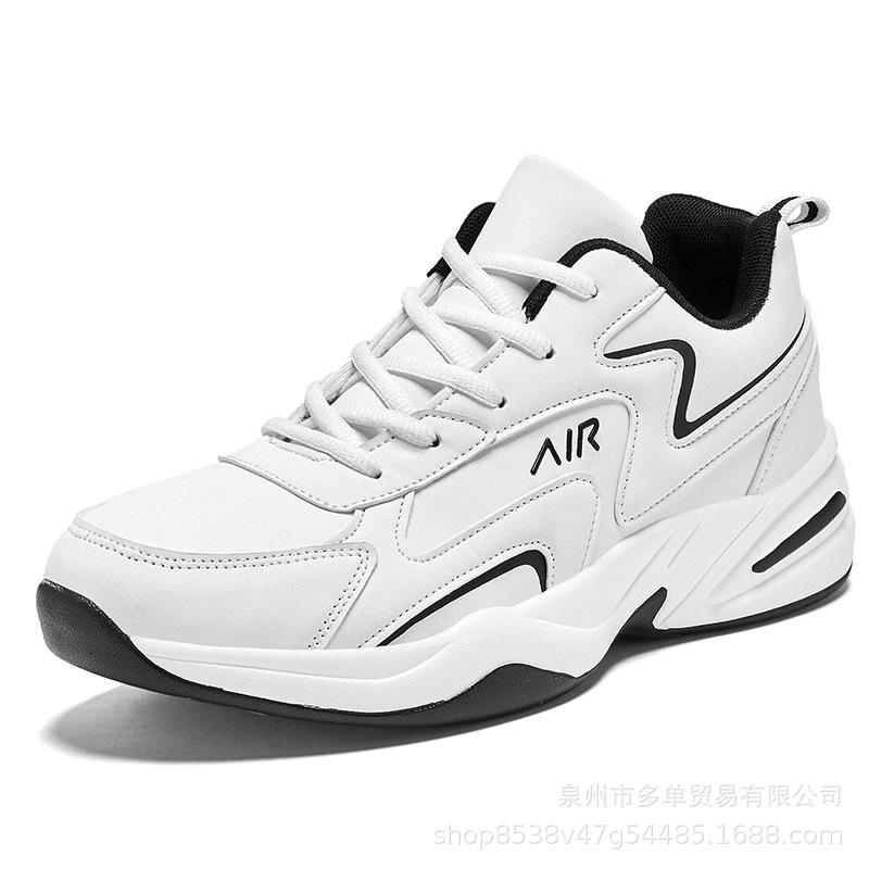 

Удобные зимние теплые папины ботинки на толстой подошве, увеличенная высота, кожаная поверхность, нескользящие, износостойкие, низкие, для спорта и отдыха 38 белый