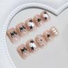 Estrela Amor Desenho Animado Gato Flor Curto Removível Nail Art 24 Peças