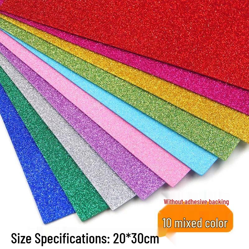 Glitter Self-Adhesive Foam Craft Paper for Kids