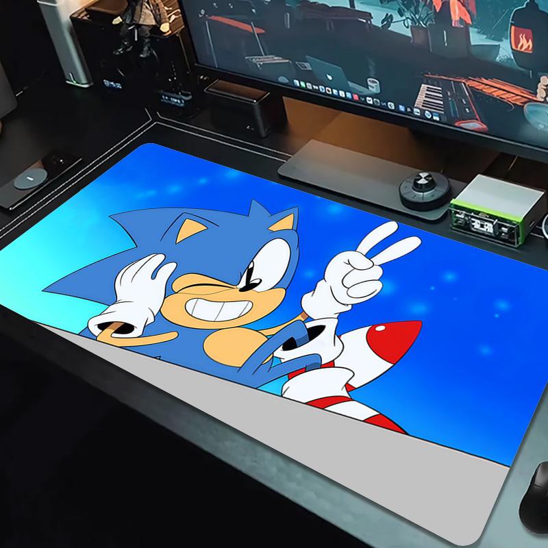 Sonic Vibes Print  Cushion Non-slip Laptop Tablet Big Mousepad XXL Mat Mini PC Playmat With Lock Edge