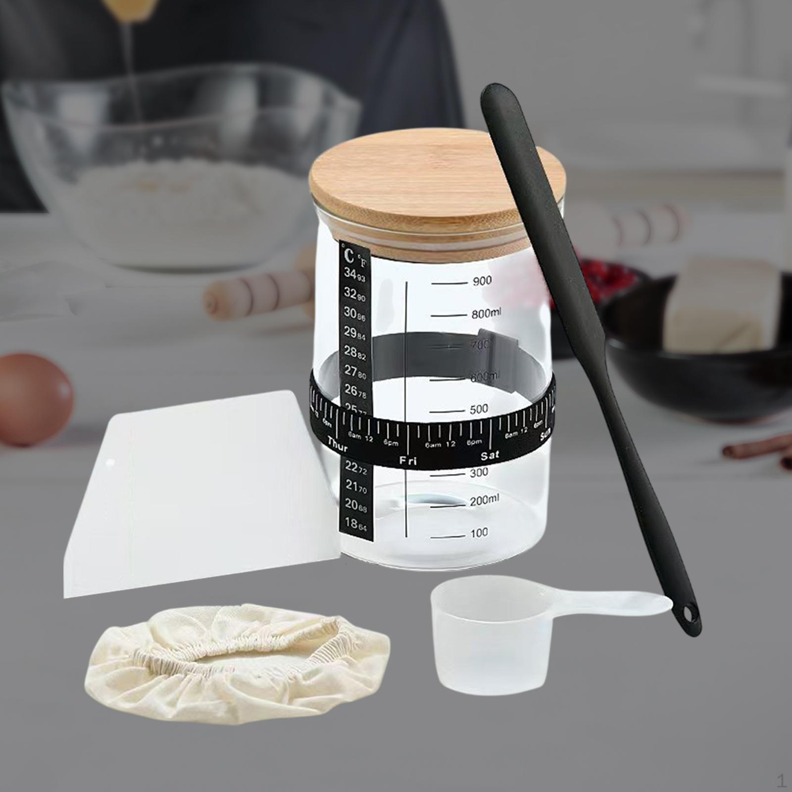 

Набор банок для закваски с широким горлом для кухонных принадлежностей для выпечки хлеба 900ml