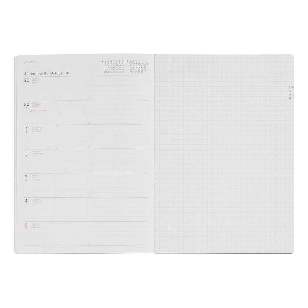 Delfonics Planner 2026 Edition (Starts October 2025) B6 Race Weekly Planner (Dark Green)