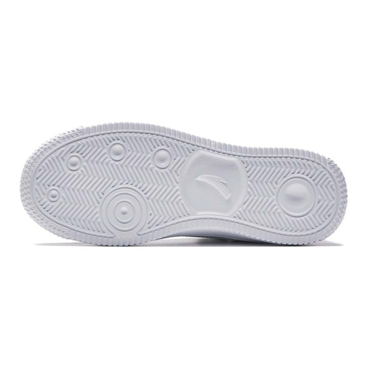 Anta Kids Synthetic Leather Non-Slip Wear-Resistant High-Top Skate Shoes Kids Sneakers Black White Pink A322338035-1