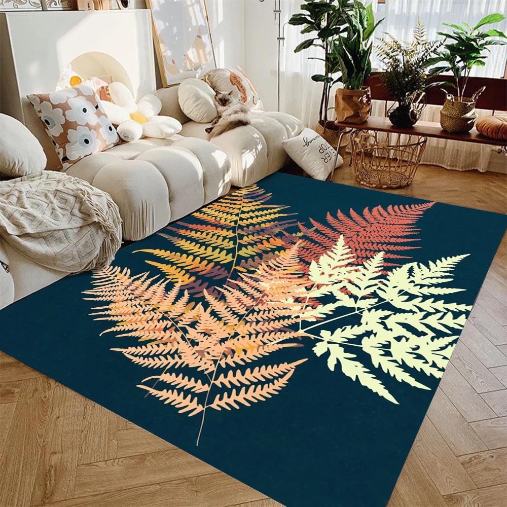 Green Leaf Pattern Tropical Carpet Entrance Bathroom Floor Mats Nordic Kitchen Rugs Anti-slip Mat for Bathroom Door Mats Decor