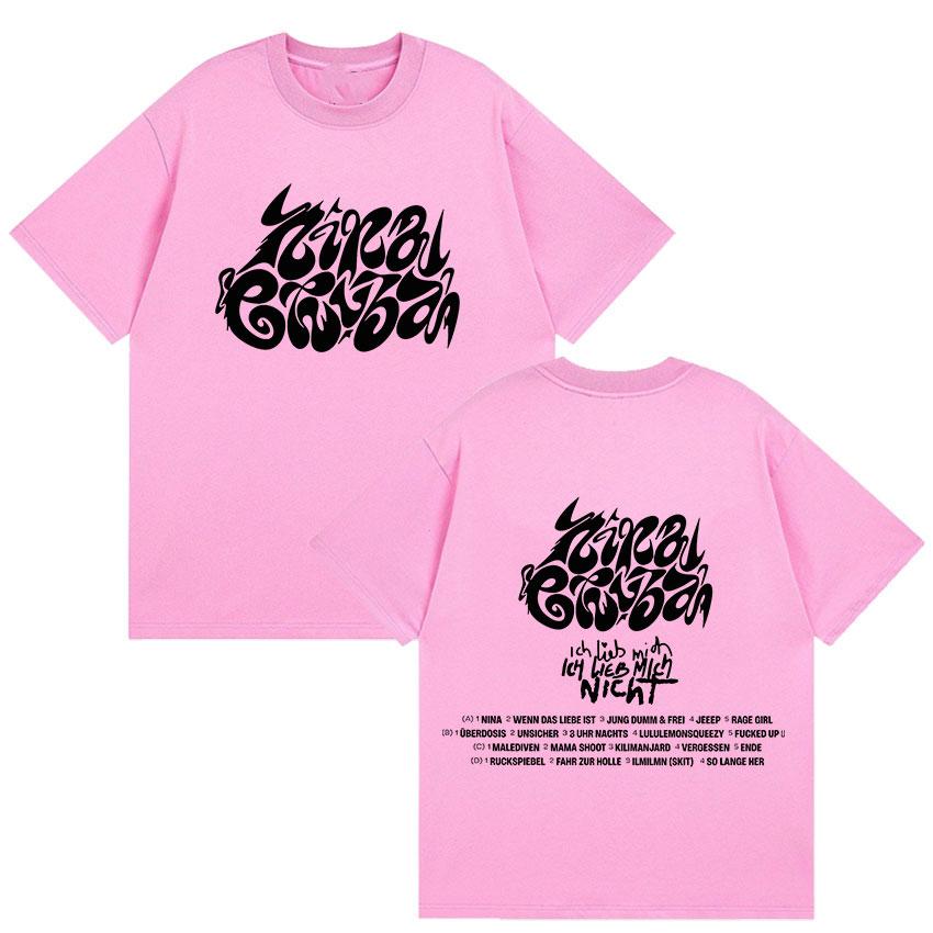

Nina Chuba Tour New Album 2025 Cover T Shirt Men Women Hip Hop Gothic Short Sleeve T Shirts Retro Oversized Cotton Style T-Shirt S рожевий