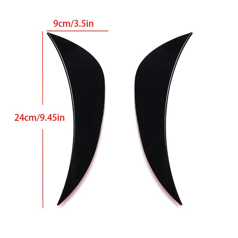 2Pcs Car Front Bumper Fog Lamp Wind Knife Modified Decorative Stickers For Mercedes-Benz C-Class W205 2015-2018 Models