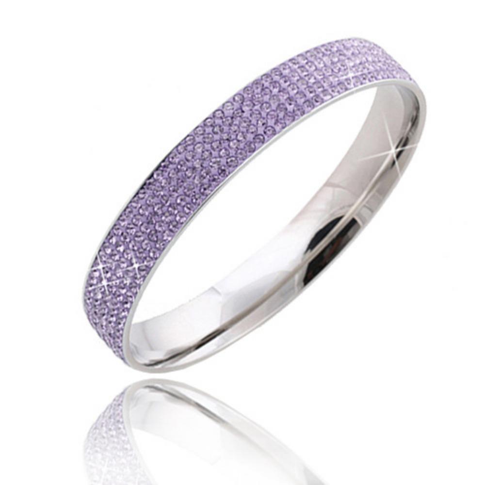 Female Style Five Row Flat Inlaid Zircon Bracelet