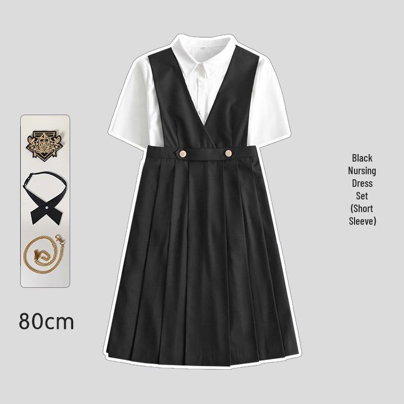 Japonská JK uniforma šaty set: Autentická dlouhá sukně chránící prsa pro mladé dámy od Hu Mu Tao