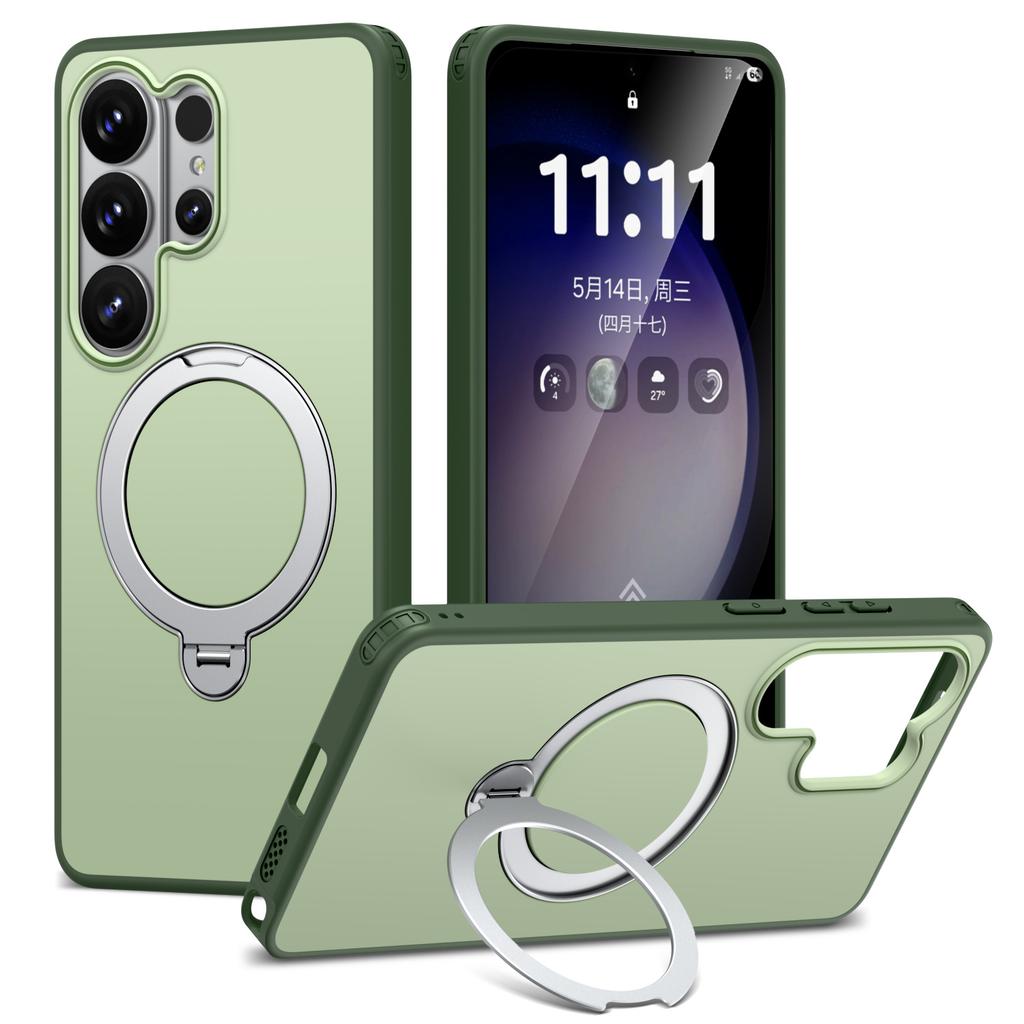 Compatible with Samsung S26 Ultra Tiancai Pivot Magnetic Stand Phone Case, S25 Ultra Shockproof S24 Ultra Case