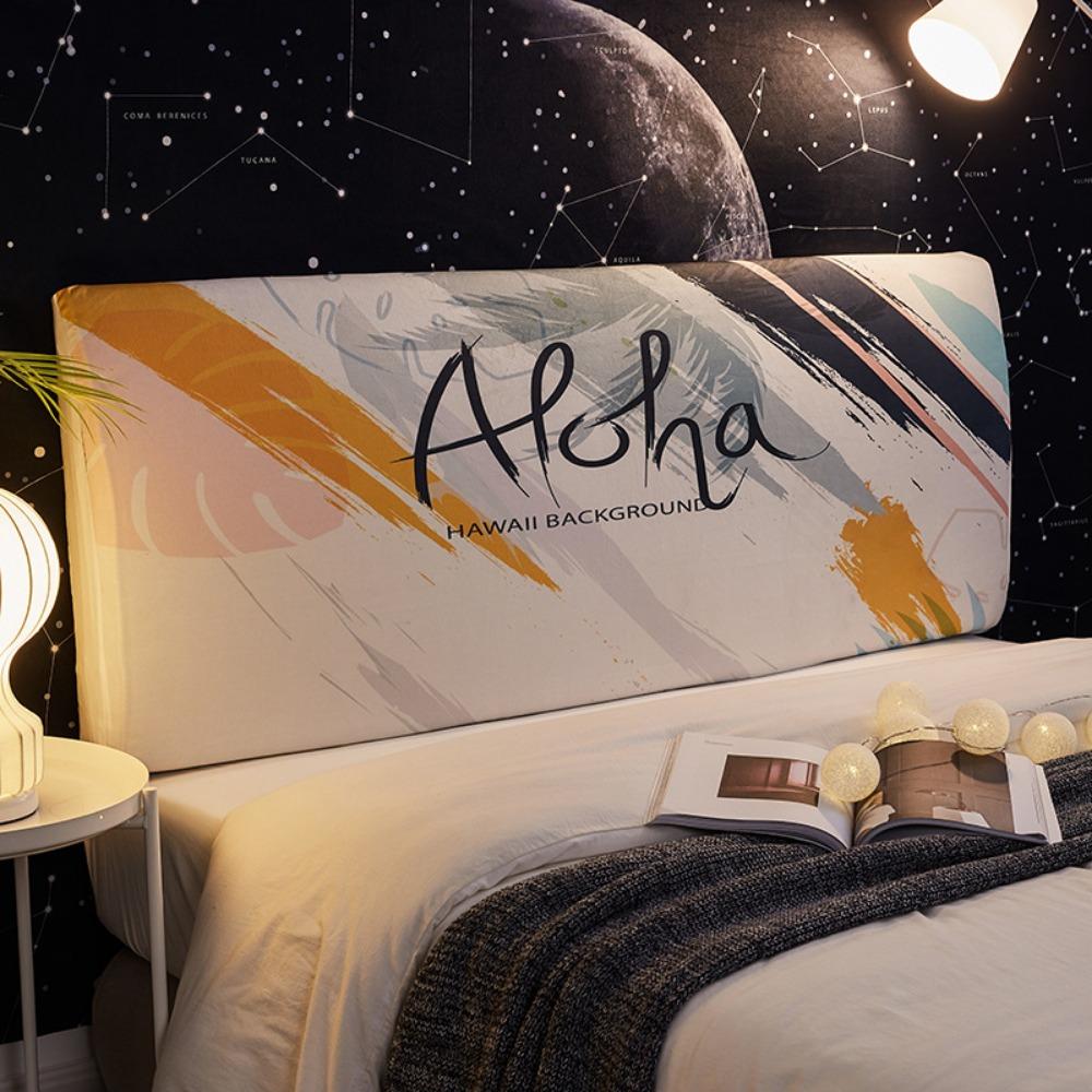 Nordic Nantong Bedside Cover Bedroom Bedside Backrest Cover Elastic Dustproof Soft Bag Fabric Protective Cover