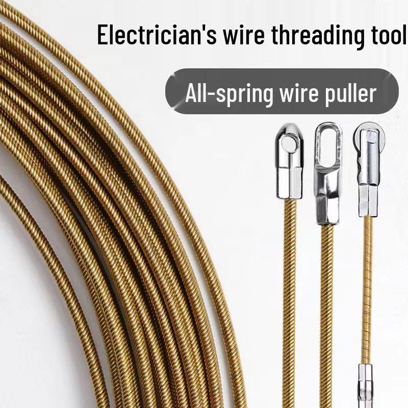 Passe-fil d'électricien: Outil à ressort en acier pour tirage de conduit pour câblage encastré