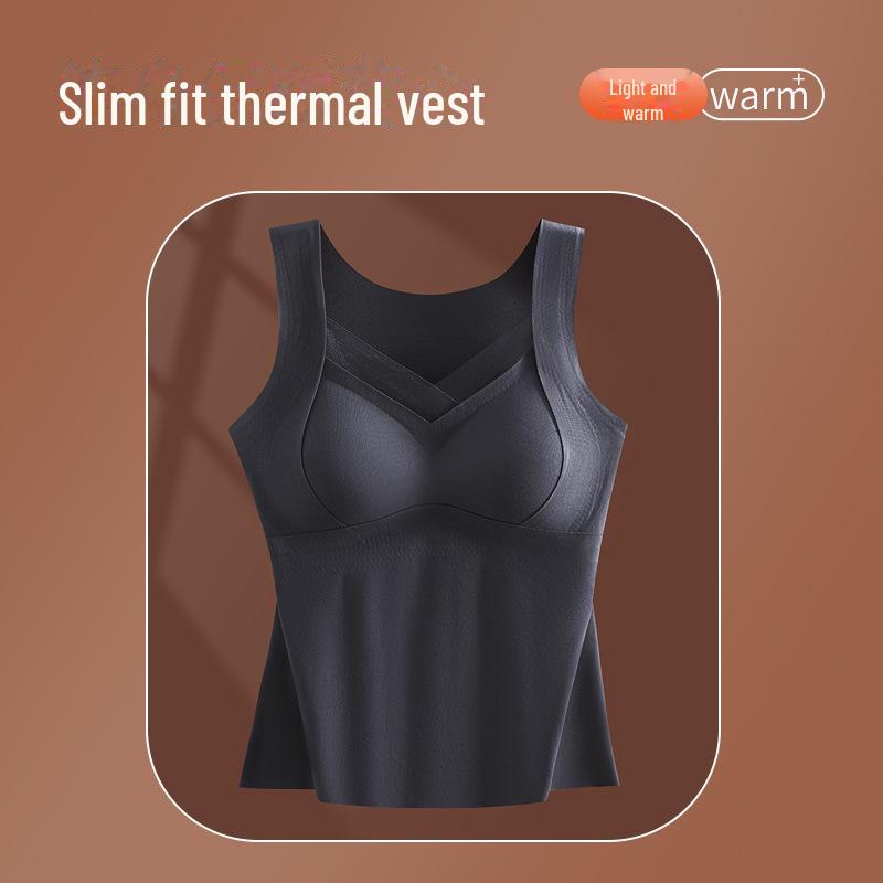 

Женский бархатный утепленный жилет: Без бюстгальтера, облегающий крой, утолщенный, для осени/зимы L (100-120 catties) серый