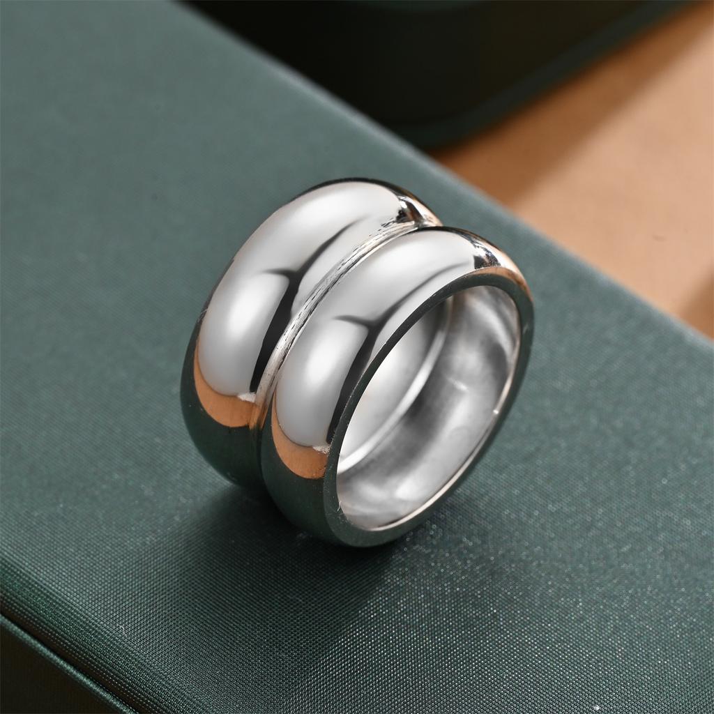 Metallstil Kaltstil Übertrieben Breite Version Kürbisring Zeigefingerring für Damen