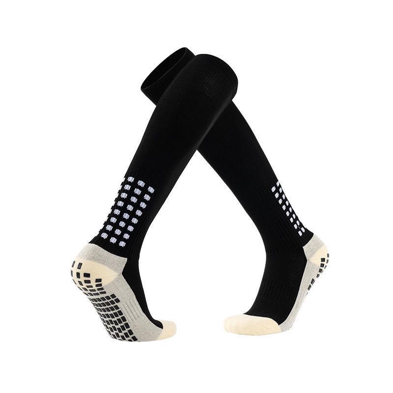 Men's Non-slip Over-the-Knee Football & Basketball Socks with Thick Towel Bottom and Sweat-wicking Silicone Grip