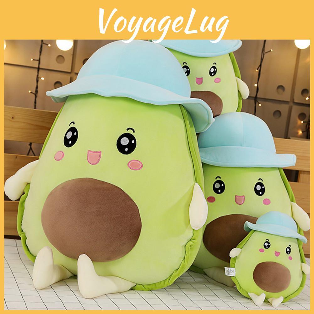 Wear Avocado Hat Plush Toy Cartoon Stuffed Doll Bedroom Decoration Kids Gift