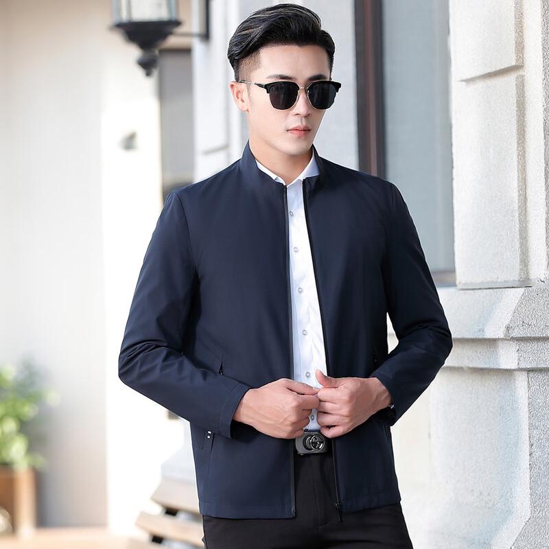 Futing Men's Windproof Stand Collar Jacket