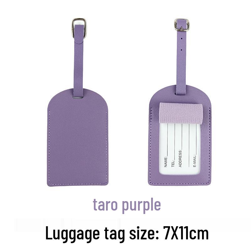 Customizable PU Leather Passport Holder & Luggage Tag Set with Paper Card Inclusion