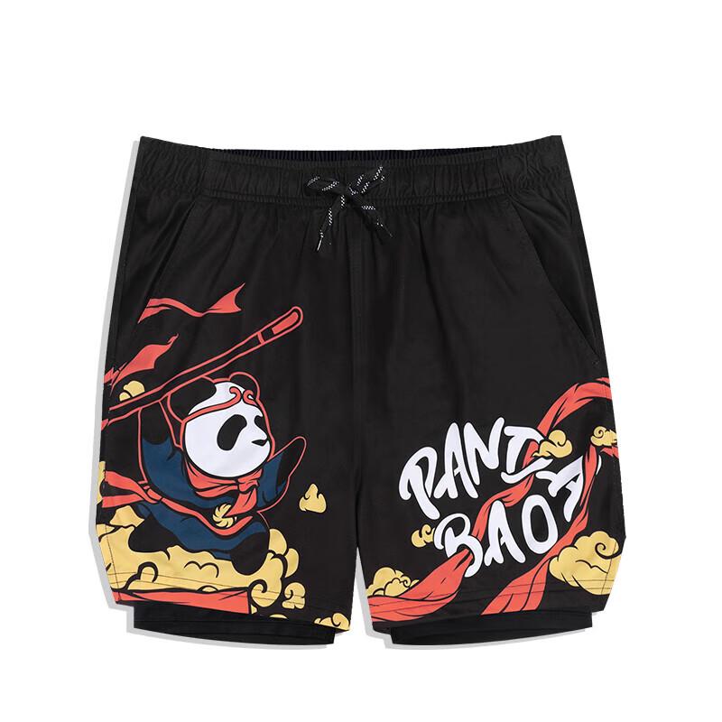 Men's Wukong Panda Double-Layer Swim Trunks & Sets